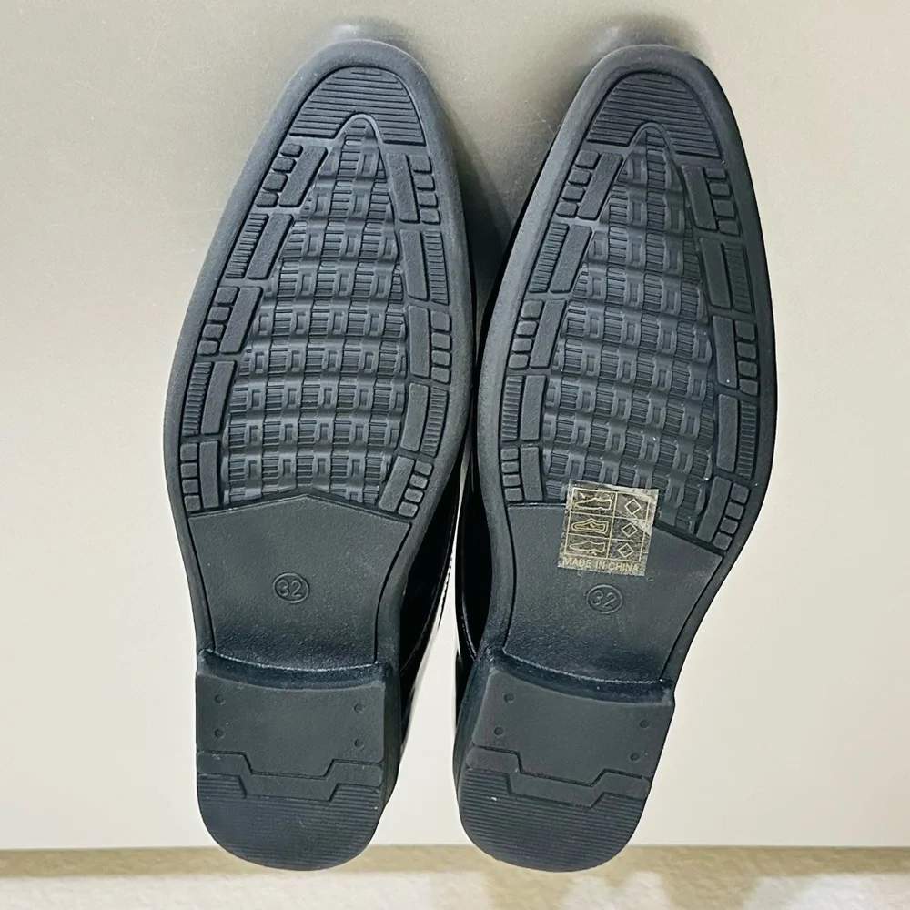 Boys Black Patent Dress Shoes Size 13C Kids Monk Strap Formal Church Wedding